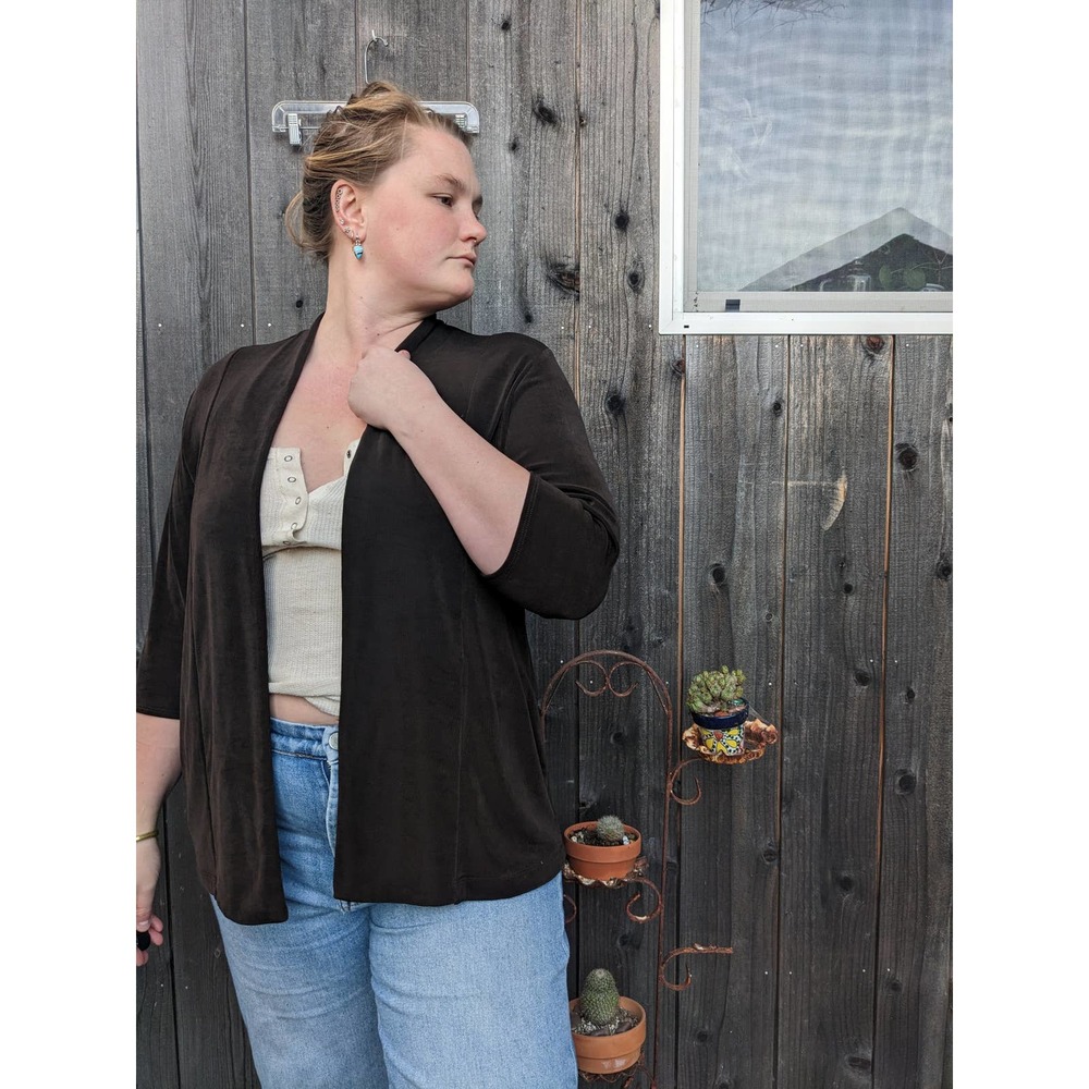 Chico's Vintage Brown Everyday Cardigan Size 3